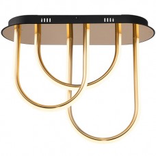 Φωτιστικό Οροφής LED 43W 230V 4800lm Θερμό Φως σε Μαύρο-Χρυσαφί 955ELIN3043